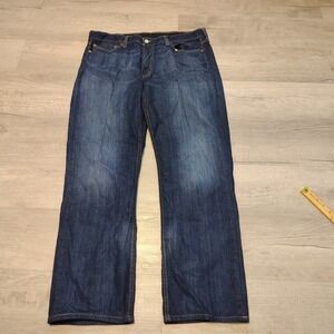 Levis 514 Jeans Mens Size 38 x 32 Straight Fit Dark Wash Denim Casual 5 Pocket